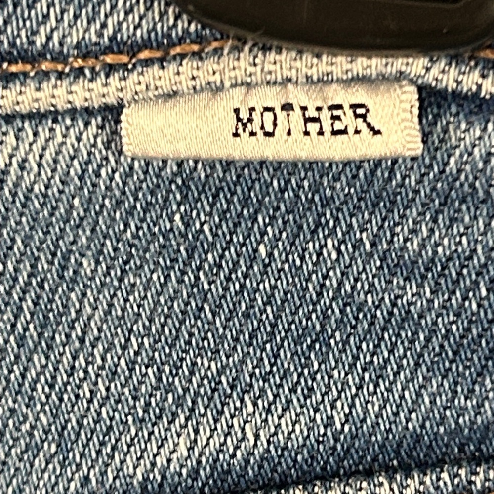 MOTHER The Tripper Ankle Fray Blue Stretch Denim Straight Leg Jeans - Picture 4 of 13